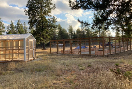 leveled garden plot prepared for spring planting in Kellogg.